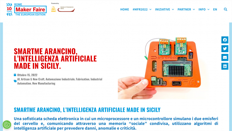 SmartMe Arancino, l’Intelligenza artificiale Made in Sicily